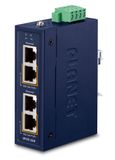 PLANET Ethernet industriel 2 ports 10/100/1000T Gigabit (10/100/1000) Power over Ethernet (PoE) Bleu