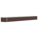 VidaXL Plantenbak 440x80x36 cm Gegalvaniseerd Staal Bruin