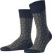 FALKE Artwork Tie gedessineerd katoen sokken heren blauw - maat 43-44