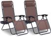 SereneLife Ligstoel set van 2 – Verstelbare Tuinstoel– Inklapbare Relaxstoel met Verwijderbare Kussens