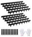Bordure de jardin en acier galvanisé, lot de 10. Bordure métallique de 1016 x 114 mm pour le jardinage, incluant 11 clips de fixation. Bordure de jardin métallique robuste pour parterres de fleurs, allées et autres applications, noir