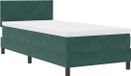 vidaXL LED Boxspringbed Donkergroen 100 x 200 cm Fluweel