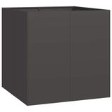 VidaXL Plantenbak Staal Zwart 80x80x80 cm