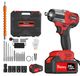 StarTech Accuboormachine met slagfunctie - Schroeffunctie - Borstelloos - 420 Nm - 21V 6000 mAh - 2 versnellingen - 1,27 cm vierkant - 4 bits met opzetstukken + 12 bits