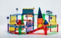 Playmags 200-delige Magnetische Tegel Racetrack met 2 Gemotoriseerde Raceauto's