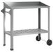 Potty with Wheels 96 x 50 x 89 cm Galvanized steel silver