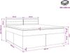 vidaXL Lit plateforme avec matelas, tête de lit, Bleu, 180 x 200 cm, Tissu