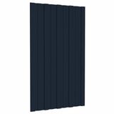 vidaXL - Panneau de toiture - 12 pièces - Anthracite - 80 x 45 cm - Acier galvanisé