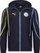 Puma Veste de pré-match Manchester City Homme Bleu Marine Jaune Lumineux Bleu