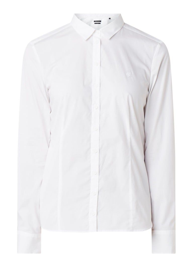 Marc O'Polo Blouse - Poplin Katoen met Stretch