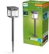 Philips LED Philips Blaise Sokkellamp - UltraEfficient LED - Solar buitenlamp - Warm, helder licht 3000K - Antraciet