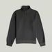 G-STAR Unit Washed Half Zip Sw L\s Mannen Trui XL Biologisch Katoen Effen Regular Fit Lange Mouw Openvallende Hals dk black gd