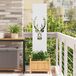 Écran de confidentialité pour jardin blanc 32 x 140 cm acier laminé à froid