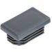 Bouchon rectangulaire pour tube 80x30 épaisseur tôle du tube 1 à 3 polyéthylène noir - 1 pièce