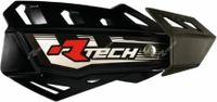 Flx Cross/Enduro Protections mains (Noir) (Avec 2 Méthodes de Fixation Pour Guidon Et Poignées)