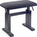 Stagg PBH 780 BKP VBK - Pianobank, hydraulisch, zwart, met zwarte ribfluwelen zitting (hoogglans)