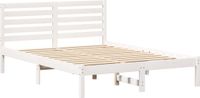 vidaXL Bedframe met hoofdeinde, wit, 140 x 190 cm, massief grenenhout