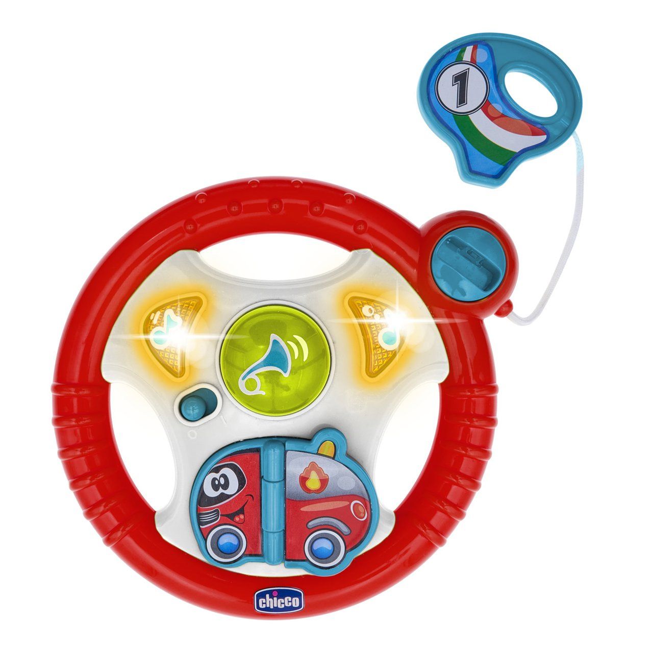 Chicco interactief speelgoed stuurwiel, blauw, groen, rood, wit, geel, 1-3 jaar