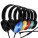 Klaslokaal Hoofdtelefoon met Microfoon-Bulk 10-Pack, Kids Hoofdtelefoon voor School Studenten K tot 12, Leraren On Ear Hoofdtelefoon Pack voor Online Leren & Reizen, met 3,5 mm Jack (Gekleurd met
