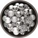 Kaemingk B.V. 37x pièces boules de Noël en plastique argenté mélange 6 cm