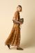 Sissy-Boy Bruine maxi jurk met palm print