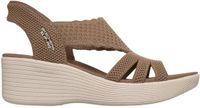 Skechers Parallel Lite - Summer Invite Plateau Sandalen Vrouwen Bruin Textiel Maat 37.5