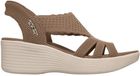Skechers Parallel Lite - Summer Invite Plateau Sandalen Vrouwen Bruin Textiel Maat 37.5
