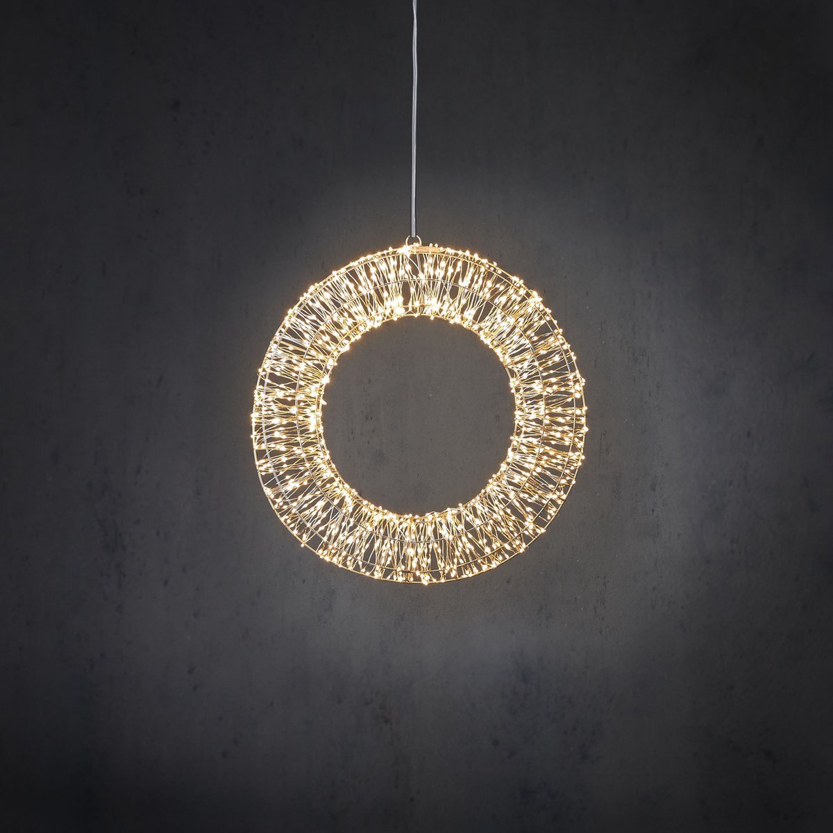 Luca lighting Lichtkrans met Warm Witte LED Verlichting - Ø45 cm - Zilver