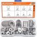 HELIFOUNER 270 stuks 8 maten roestvrij staal Flat Washers assortiment kit