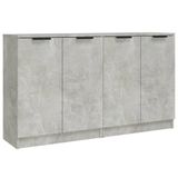 vidaXL Dressoirs 2 stuks Betongrijs 60x30x70 cm bewerkt hout