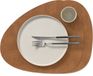 LIND DNA Placemats Nupo - Leer - Nature - Curved - 44 x 37 cm - 2 Stuks