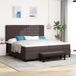 vidaXL Boxspring bed met matras Donkerbruin 200 x 200 cm Stof