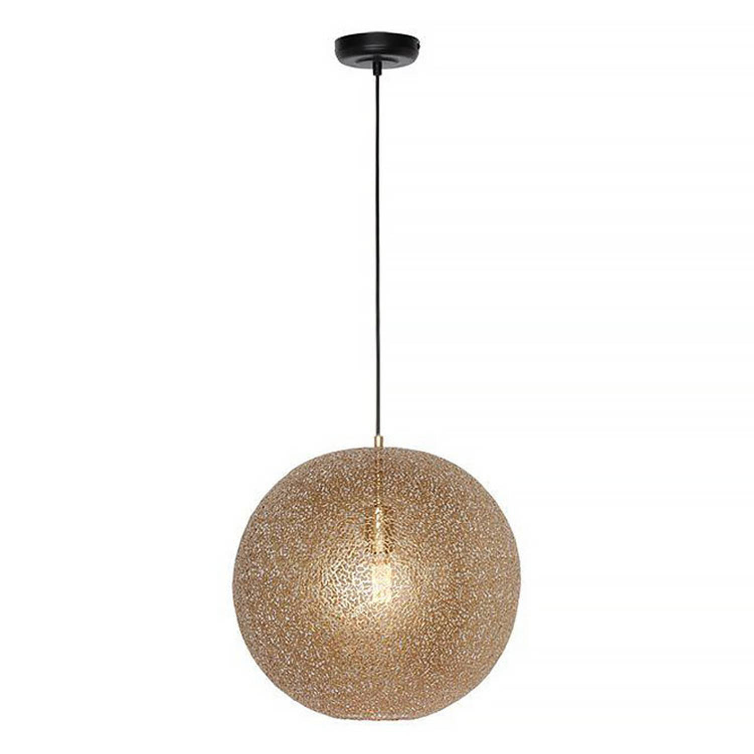 Freelight Oronero hanglamp - bollamp - kap Ø40 cm - excl. E27 lichtbron - goud