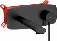 REA Oval Black + Box - Inbouw Wastafelkraan - Mat Zwart