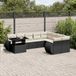 Maison Exclusive - Ensemble de jardin pour le jardin, composé de 10 pièces avec coussins, en polyrotin noir
