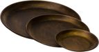 Snackdienblad Bol Snackdienblad 41 x 41 x 3 cm Gouden Metaal 3 Onderdelen