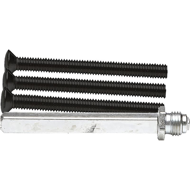 AXA wisselstift RVS + bouten M6x60mm zwart (Set)