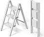 Bolt Edge Trapladder - Escabeau de cuisine - Escabeau domestique - 3 marches - Pliable, Aluminium avec pieds antidérapants