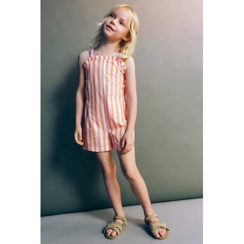 Mango Kids gestreepte playsuit - roze