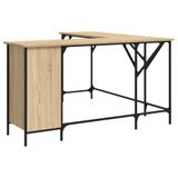 Bureau 141x141x75 cm bois composite couleur chêne sonoma