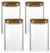 Set de 4 pots de conservation hermétiques avec couvercle, 1000 ml