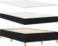vidaXL Boxspring Bed met Hoofdeinde Zwart 190 x 120 cm Stof