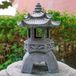 Holland Connections Pagode Lanterne Statue de jardin - Lanterne solaire - Décoration extérieure - Éclairage automatique - 26 x 14 x 14 cm