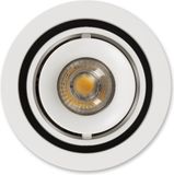 KS Verlichting - Bjorn - 1 lichts - inbouwspot - wit - rond - GU10 - aluminium - richtbaar