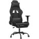 Maison Exclusive - Fauteuil de jeu de massage avec repose-pieds en similicuir noir