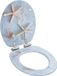 vidaXL Toiletbril met soft-close deksel zeester MDF