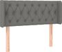 vidaXL Hoofdbord met randen 103x16x78/88 cm stof donkergrijs
