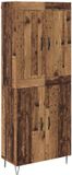 vidaXL Highboard Oud Hout 69,5 x 34 x 180 cm Bewerkt hout