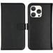 Selencia Echt Lederen Bookcase iPhone 15 Pro - Zwart - Flip Case - Pasjeshouder