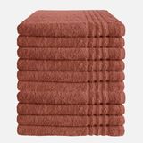 Byrklund Badhanddoek - Set van 10 - Hotelkwaliteit - 100% katoen (BCI) - 500 g/m² - 70x140 cm - Terra
